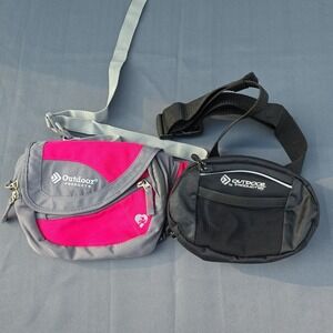 2 Outdoor Products Fanny Pack 1‎ Black 1 Pink Camping Hiking Outdoor Gorpcore